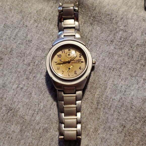 Paul Jardin Tan Face Watch Men's or Women's Faux Chronograph Wristwatch - Picture 2 of 8